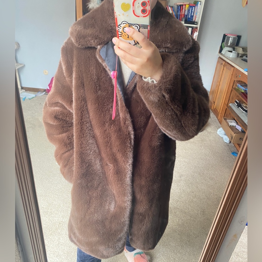Faux fur coat